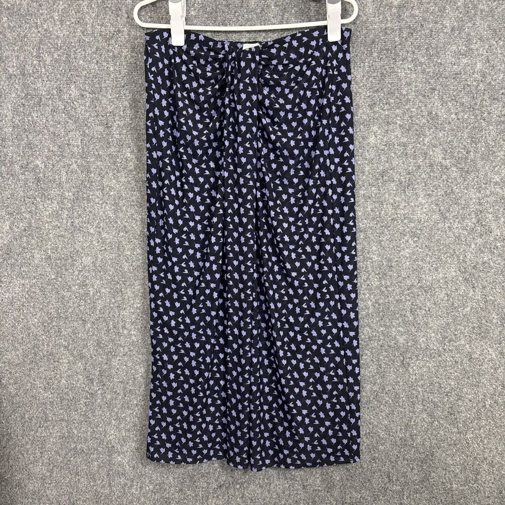CAbi Skirt Womens Size M Blue Purple floral Island #5887 midi Casual Date Career